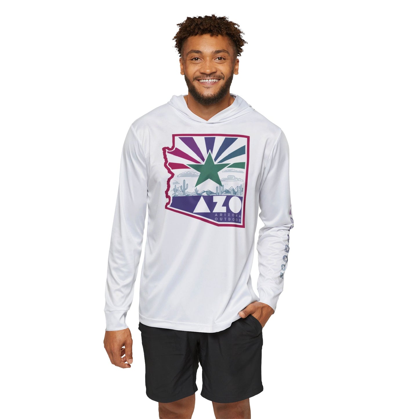 Lightweight Quick-Dry Sun Hoodie UPF 50+ | AZO Big State Bright Colors