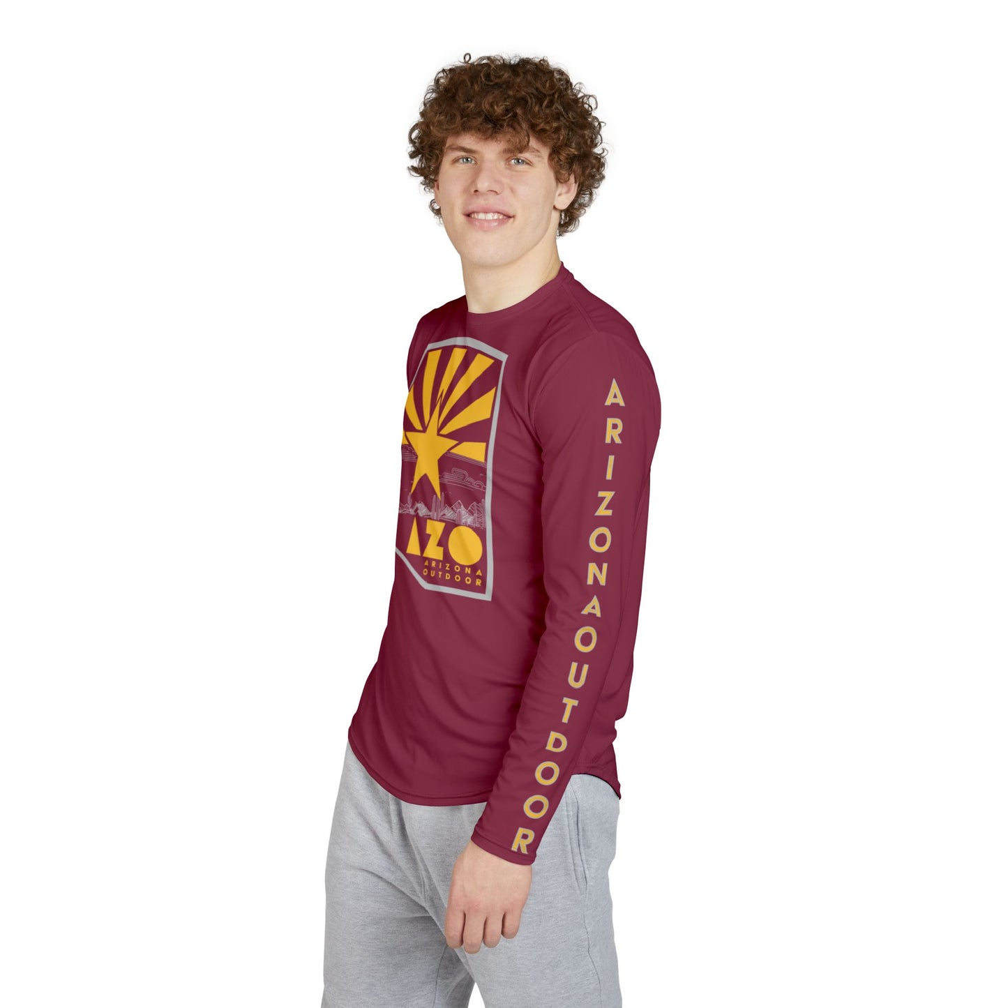 Quick-dry Long Sleeve UV Protection T-Shirt | UPF 50+ | Maroon & Gold Edition | School Colors