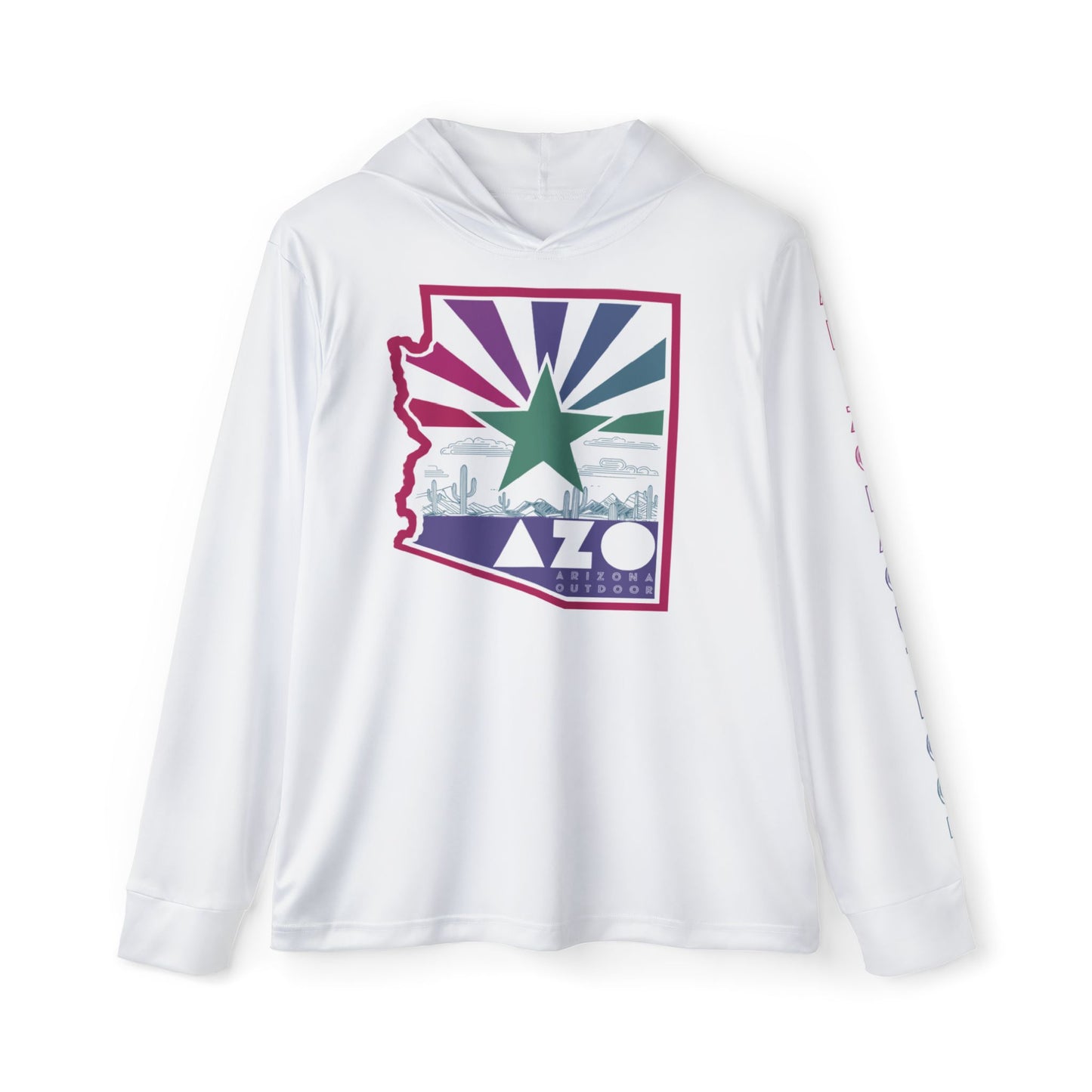 Lightweight Quick-Dry Sun Hoodie UPF 50+ | AZO Big State Bright Colors