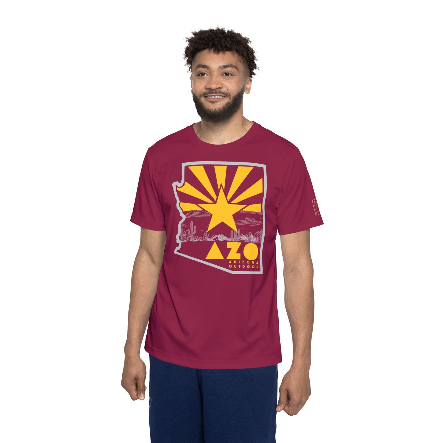 AZO Quick-Dry Lightweight Fitness T-Shirt | Maroon & Gold Edition | School Colors