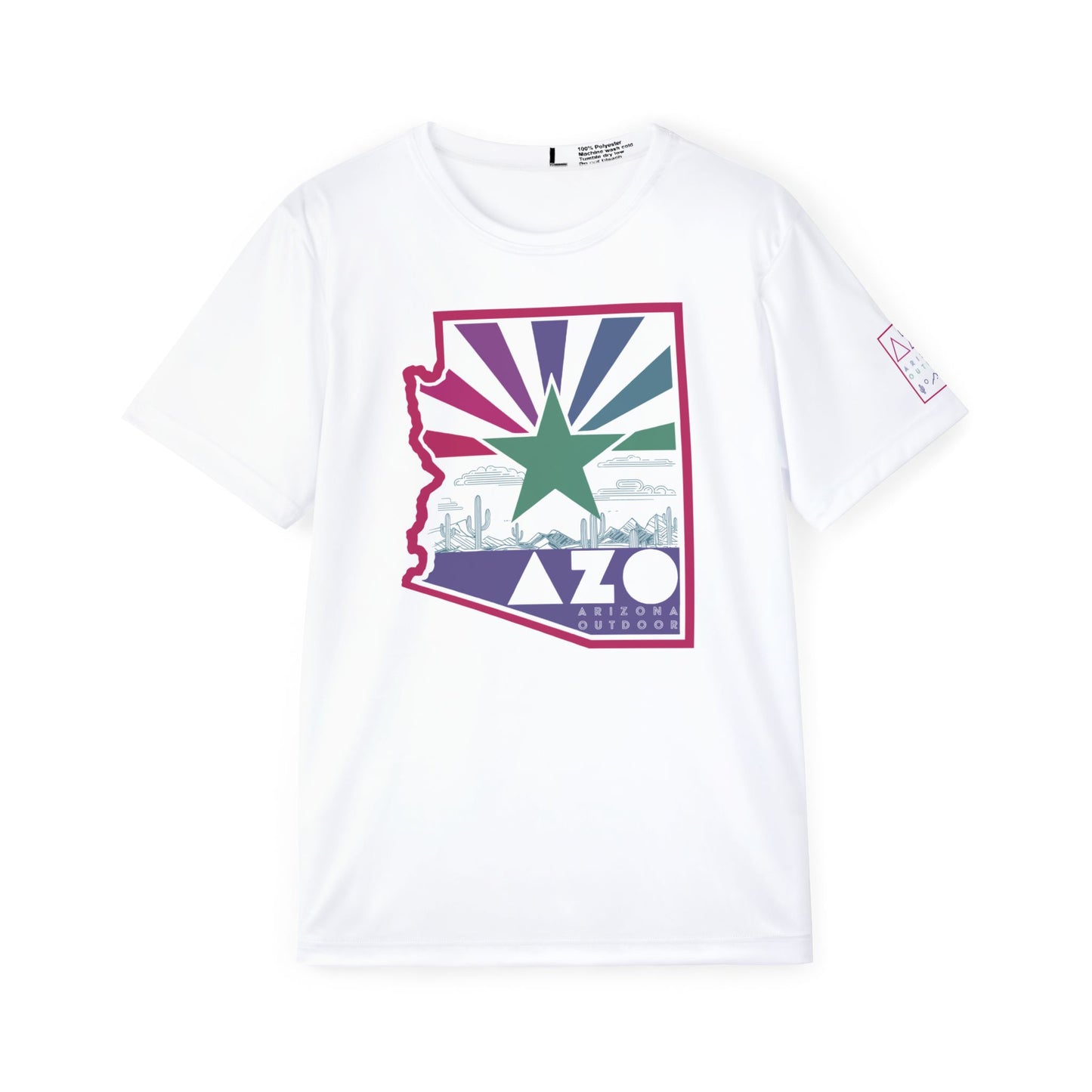 AZO Lightweight Quick-Dry Running T-Shirt | Bright AZ State Logo