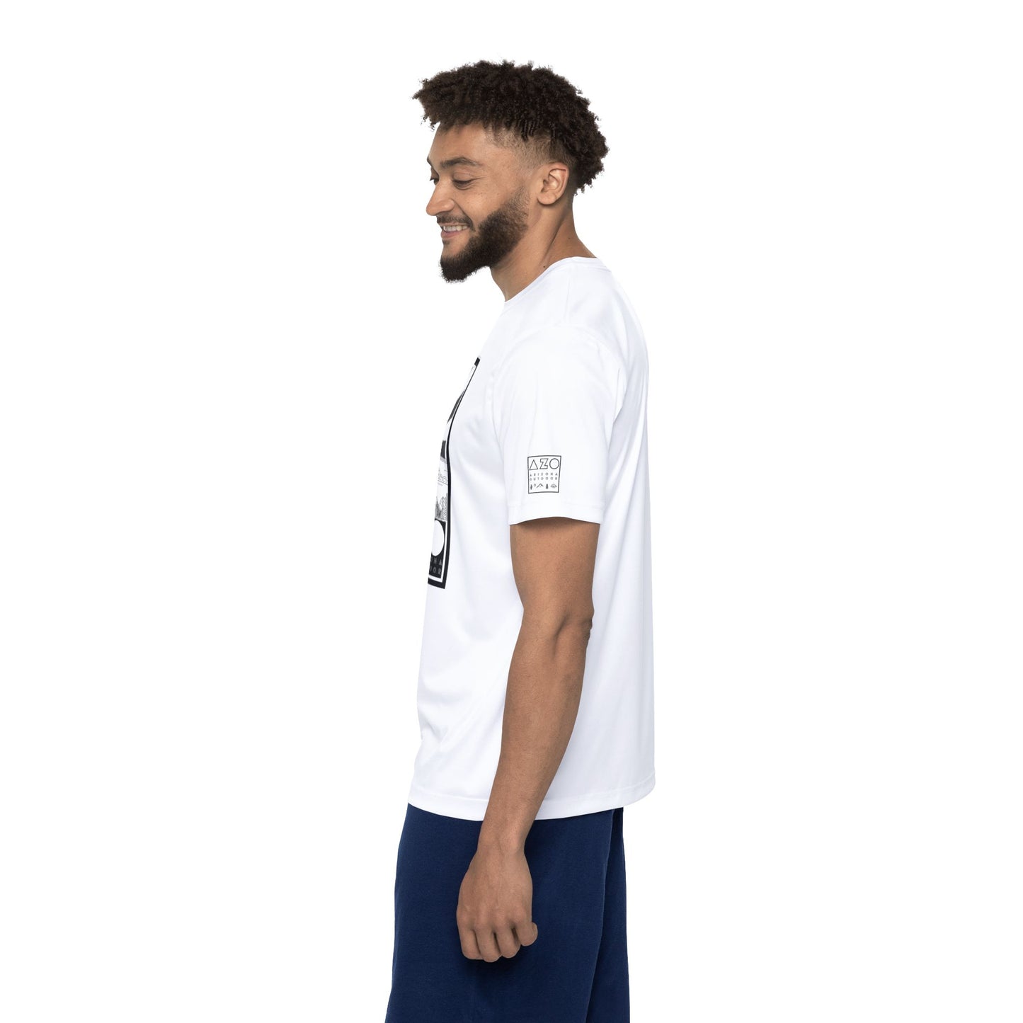 AZO State Pride Classic Lightweight Quick-Dry T-Shirt | White w Black State Logo