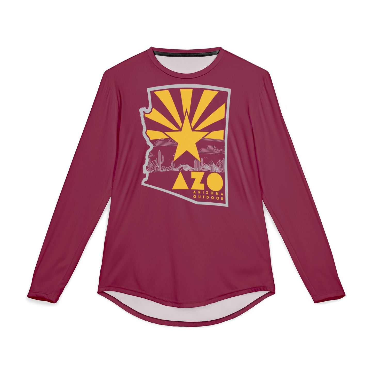Quick-dry Long Sleeve UV Protection T-Shirt | UPF 50+ | Maroon & Gold Edition | School Colors
