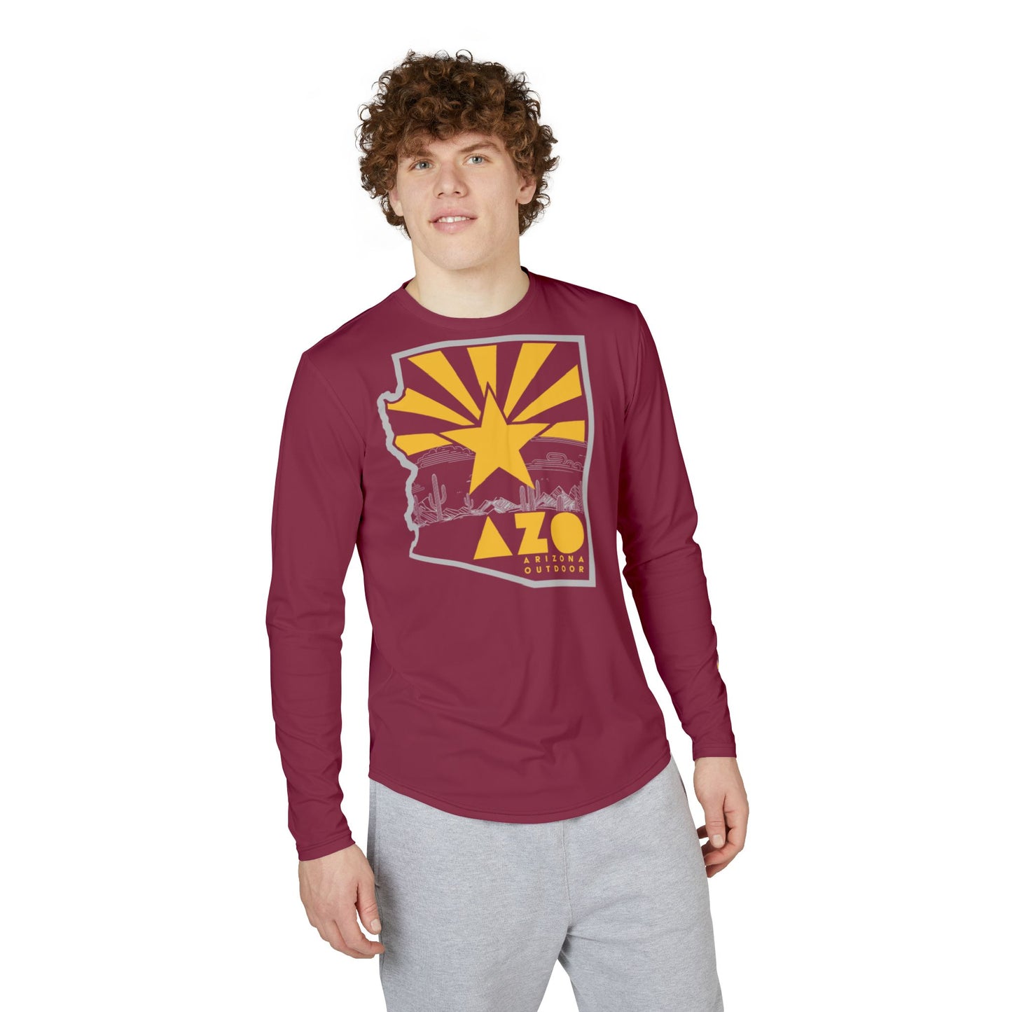 Quick-dry Long Sleeve UV Protection T-Shirt | UPF 50+ | Maroon & Gold Edition | School Colors
