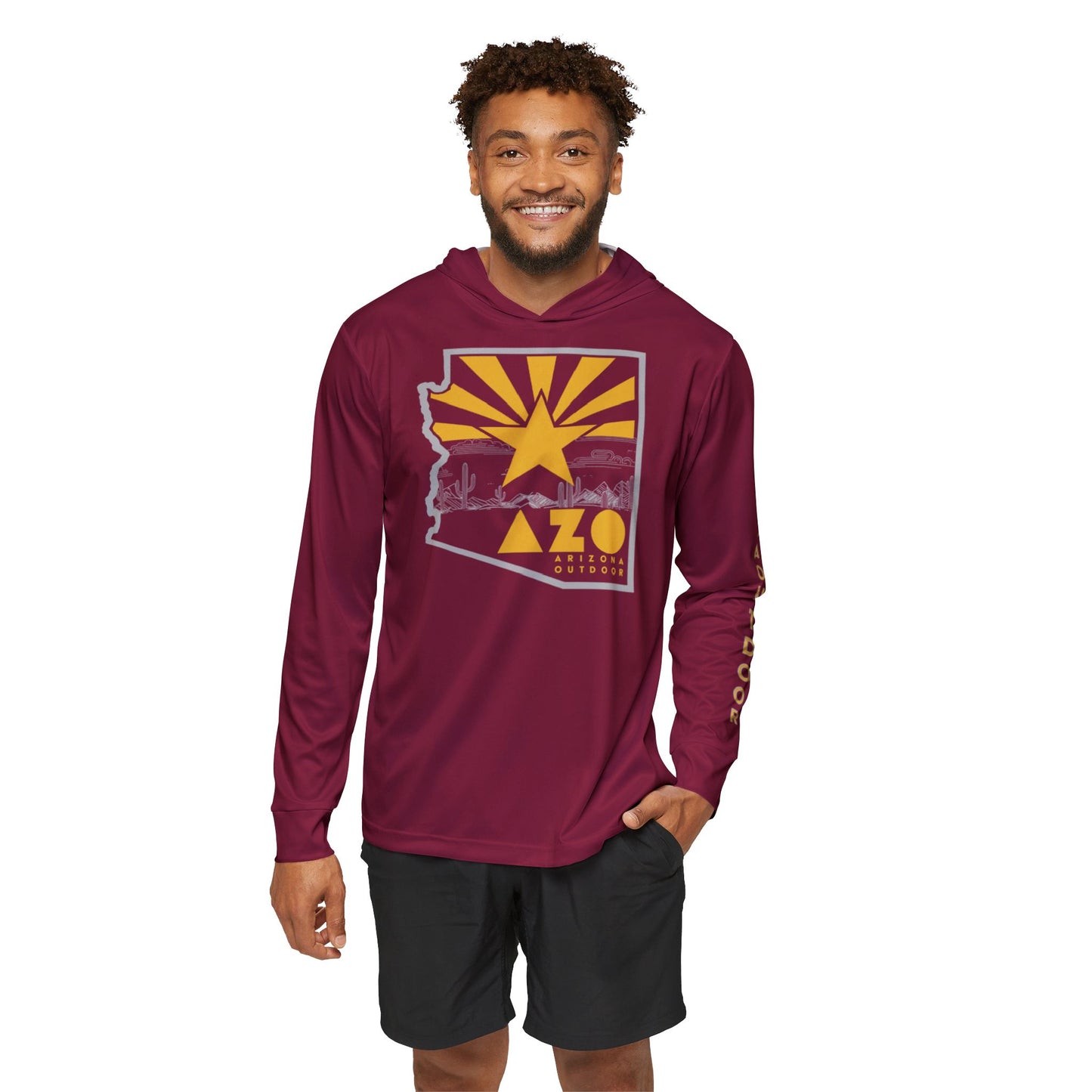 Quick-Dry UPF 50+ Sun Hoodie | Maroon & Gold Edition | School Colors