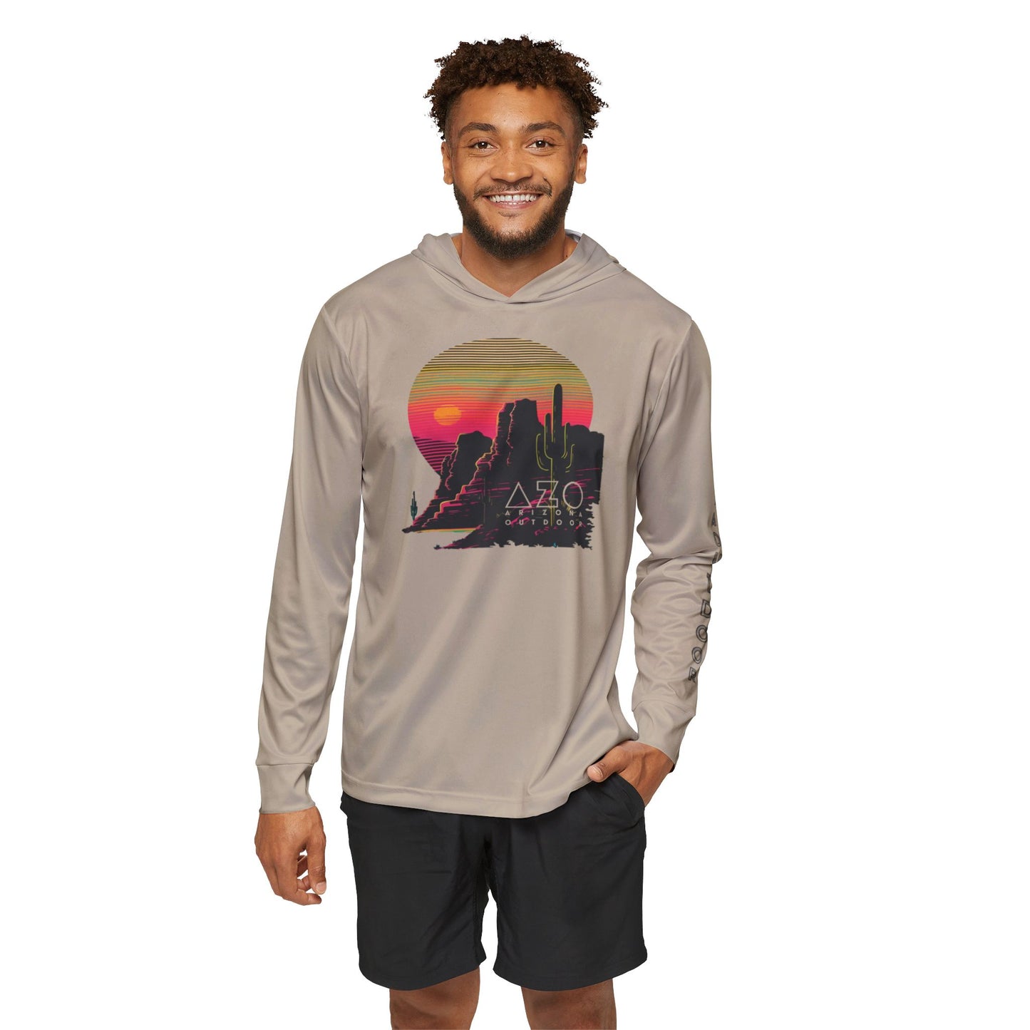AZO Lightweight Sun Hoodie UPF 50+ | 80's Desert Sunset Vibe