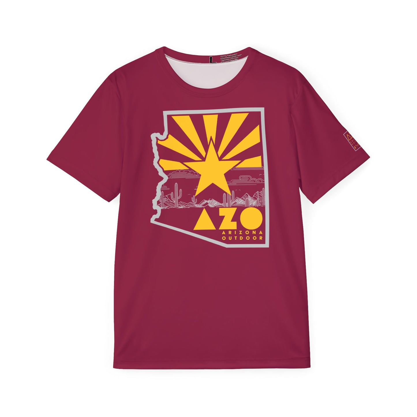 AZO Quick-Dry Lightweight Fitness T-Shirt | Maroon & Gold Edition | School Colors