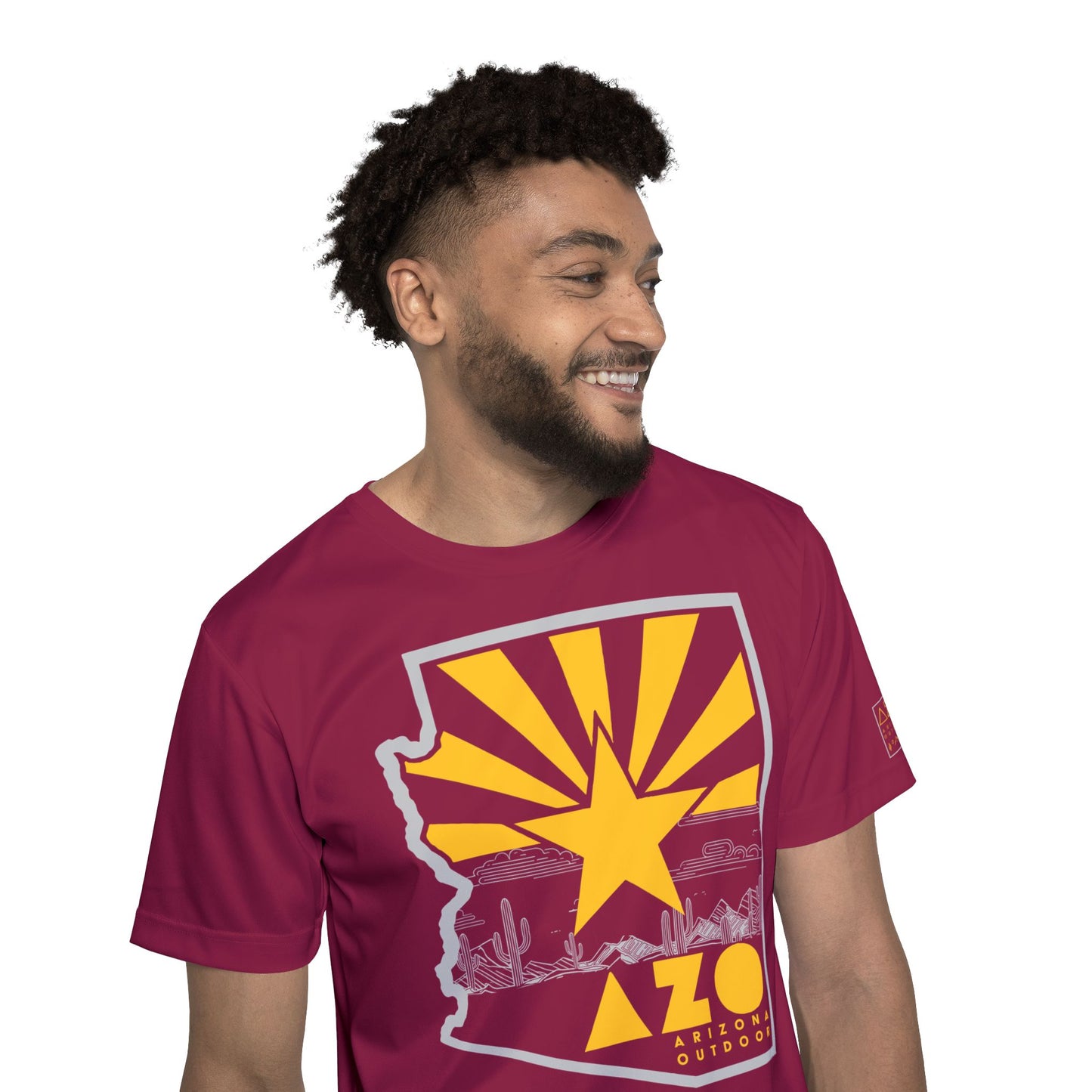 AZO Quick-Dry Lightweight Fitness T-Shirt | Maroon & Gold Edition | School Colors