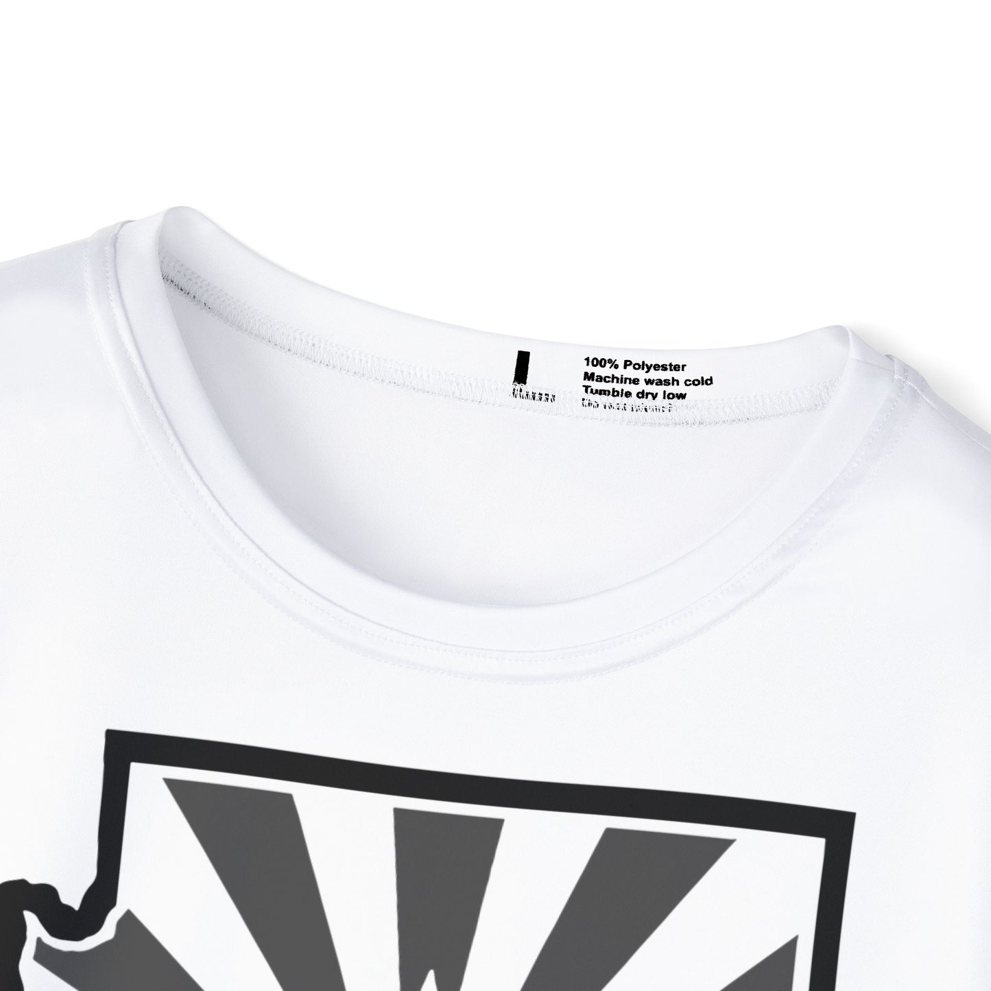 AZO State Pride Classic Lightweight Quick-Dry T-Shirt | White w Black State Logo