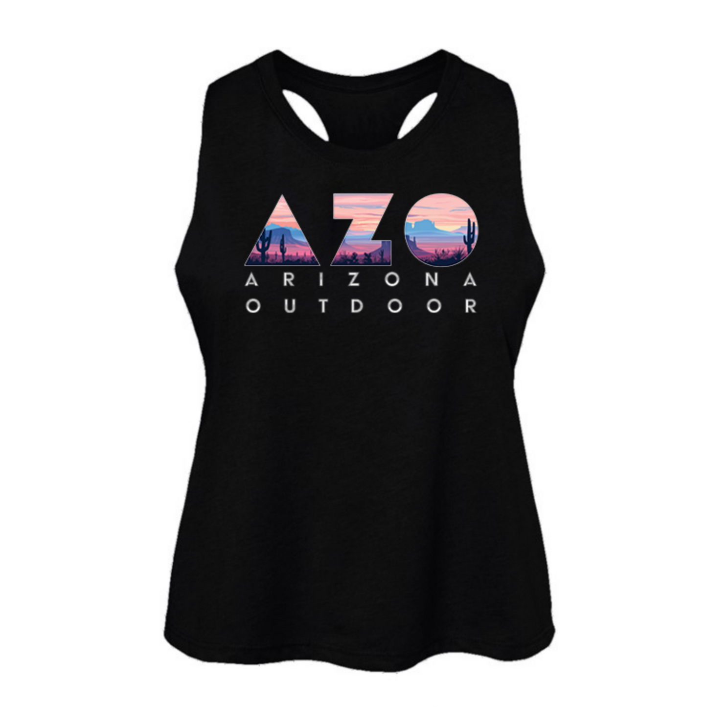 Women's AZO Athletic Racerback Cropped Tank