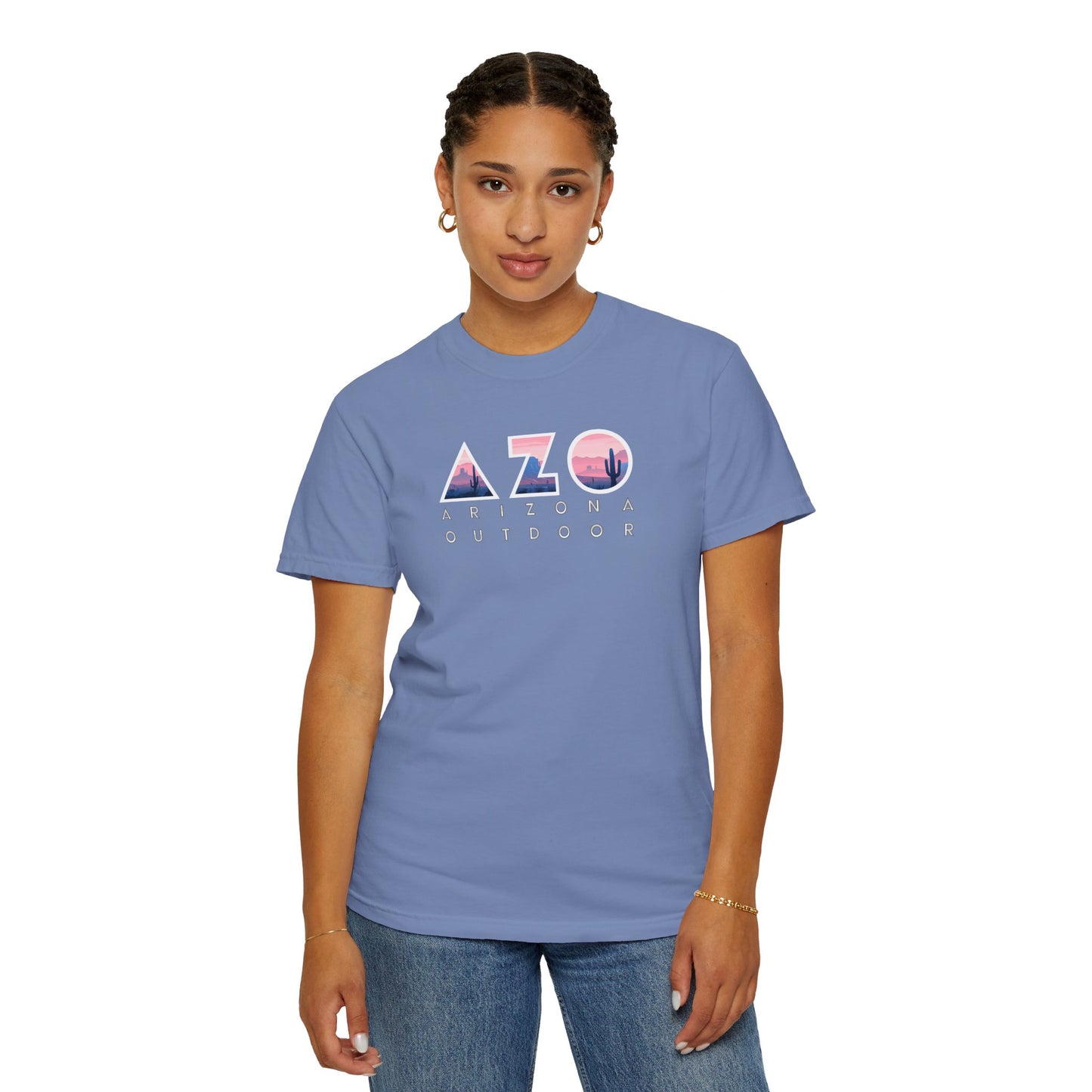 AZO 90's Retro Comfy Boxy Heavyweight Cotton T-Shirt