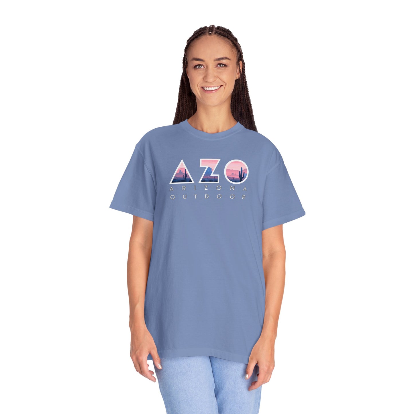 AZO 90's Retro Comfy Boxy Heavyweight Cotton T-Shirt